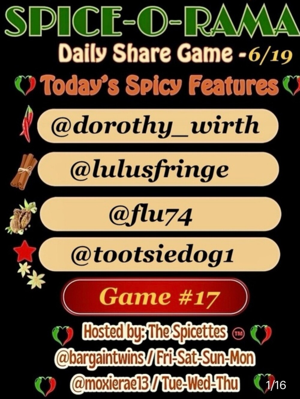 Daily Share Game Poster - Black & Green
